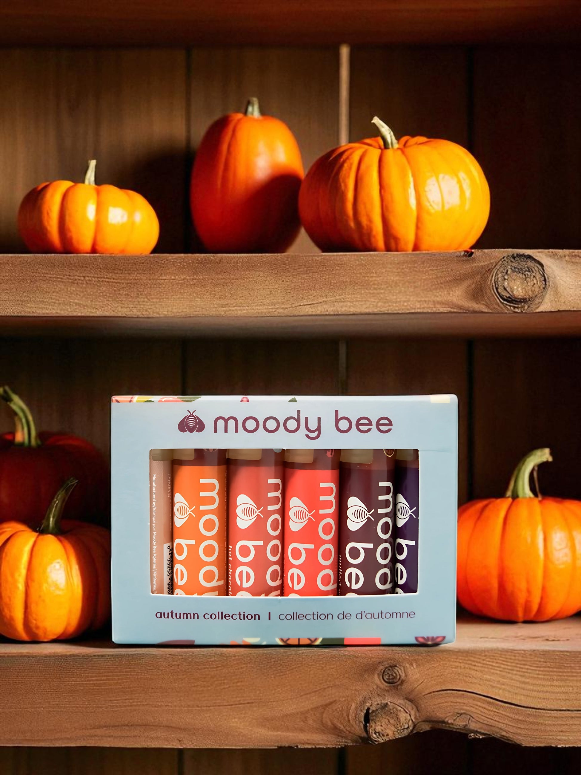 Moody Bee Beeswax Lip Balm - autumn collection box