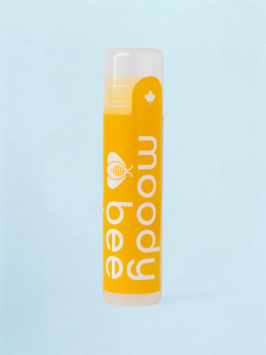 vanilla peppermint, the original moody bee lip balm.