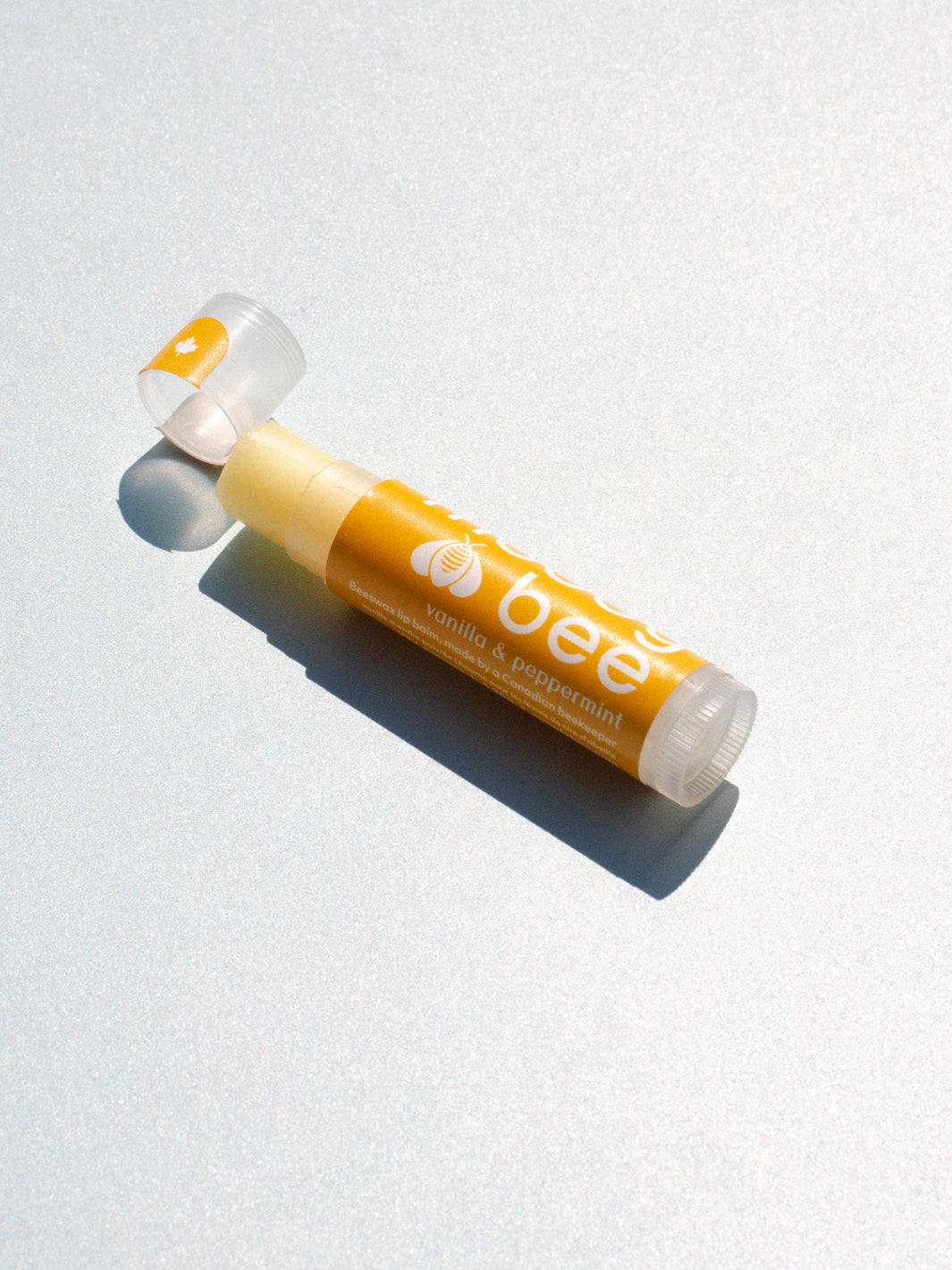 vanilla peppermint, the original moody bee lip balm.