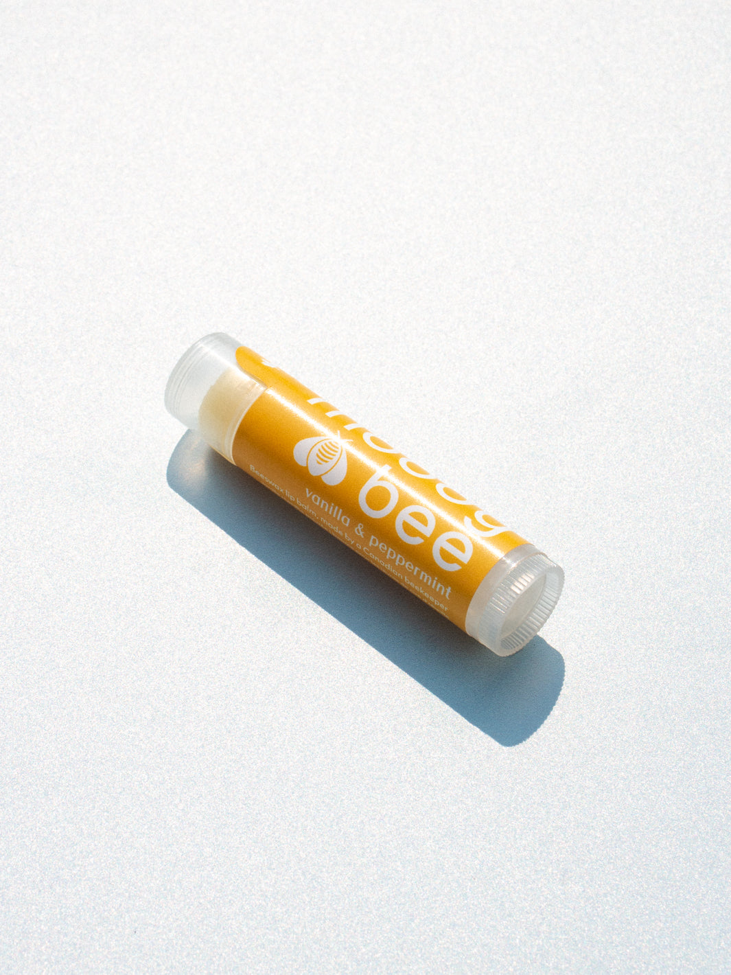 vanilla peppermint, the original moody bee lip balm.